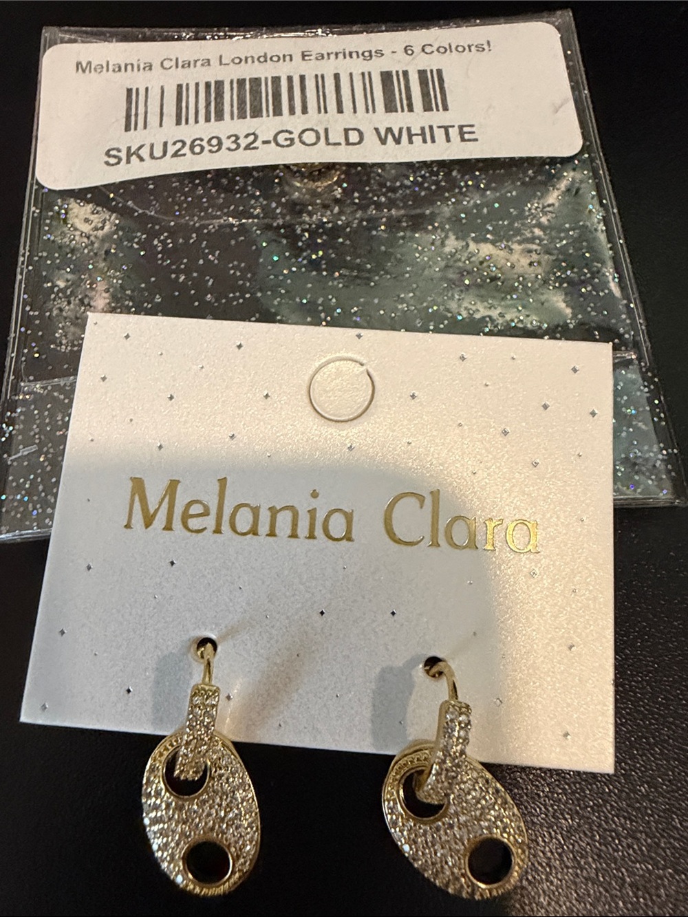 Melania Clara Gold & CZ Huggie Earrings